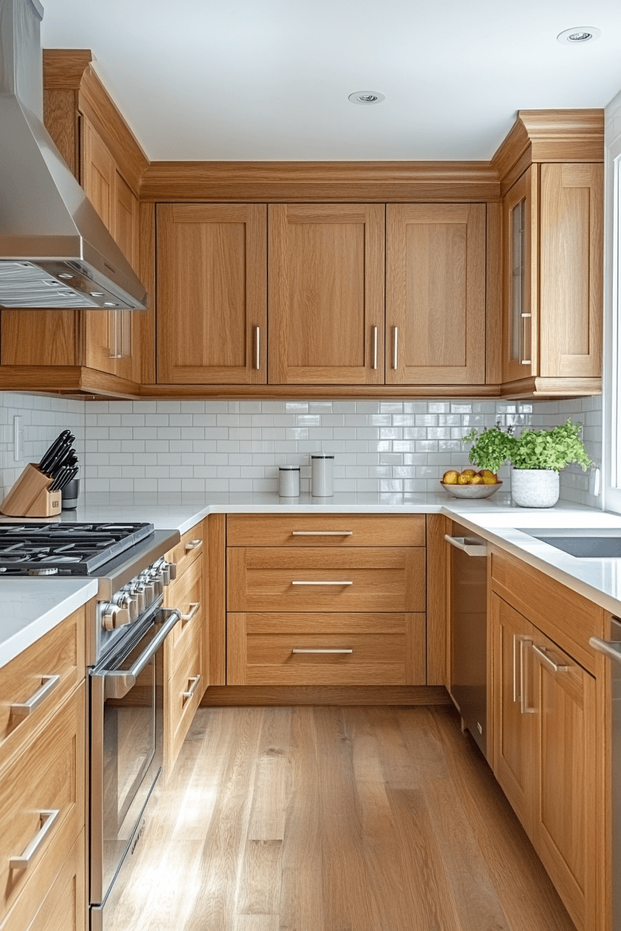light brown cabinets kitchen