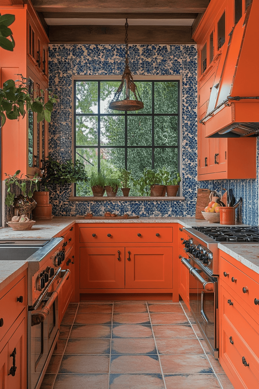 terracotta kitchen cabinets