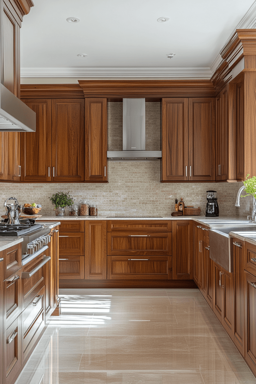 light brown cabinets kitchen