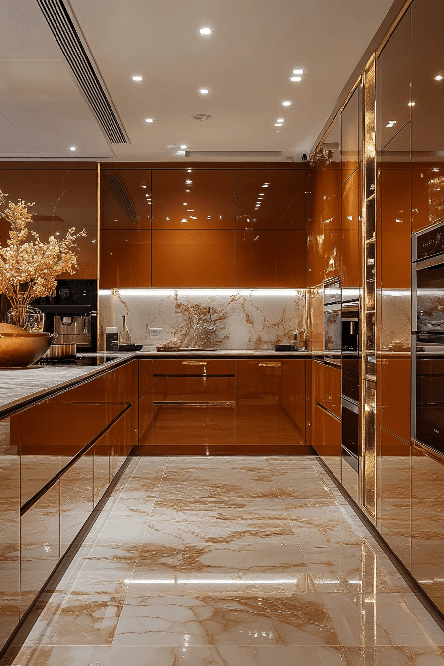 terracotta kitchen cabinets