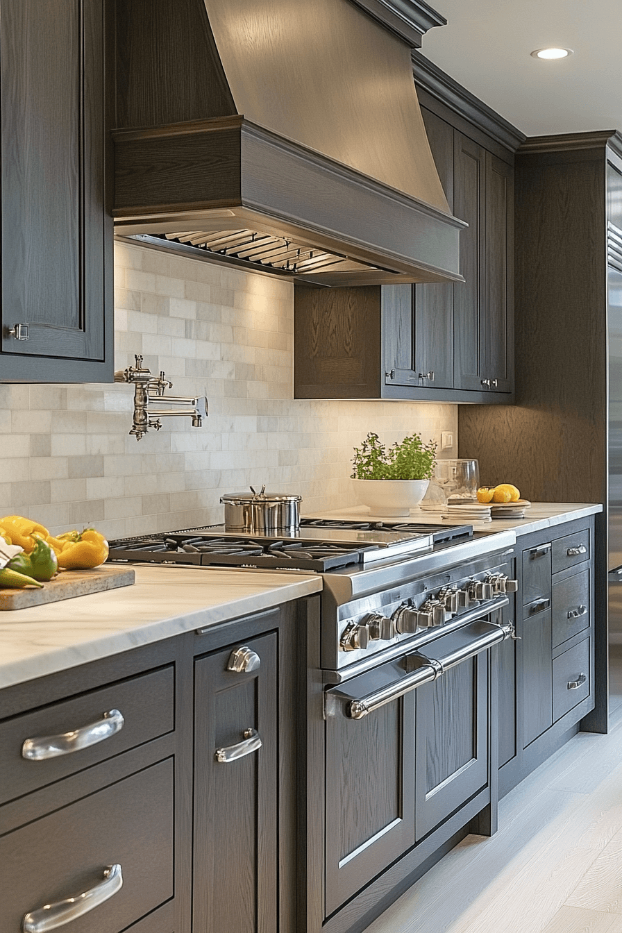 dark oak kitchen cabinets