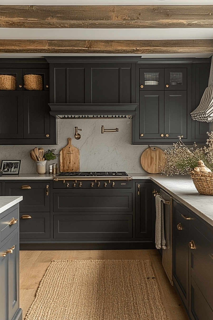 charcoal gray kitchen cabinets