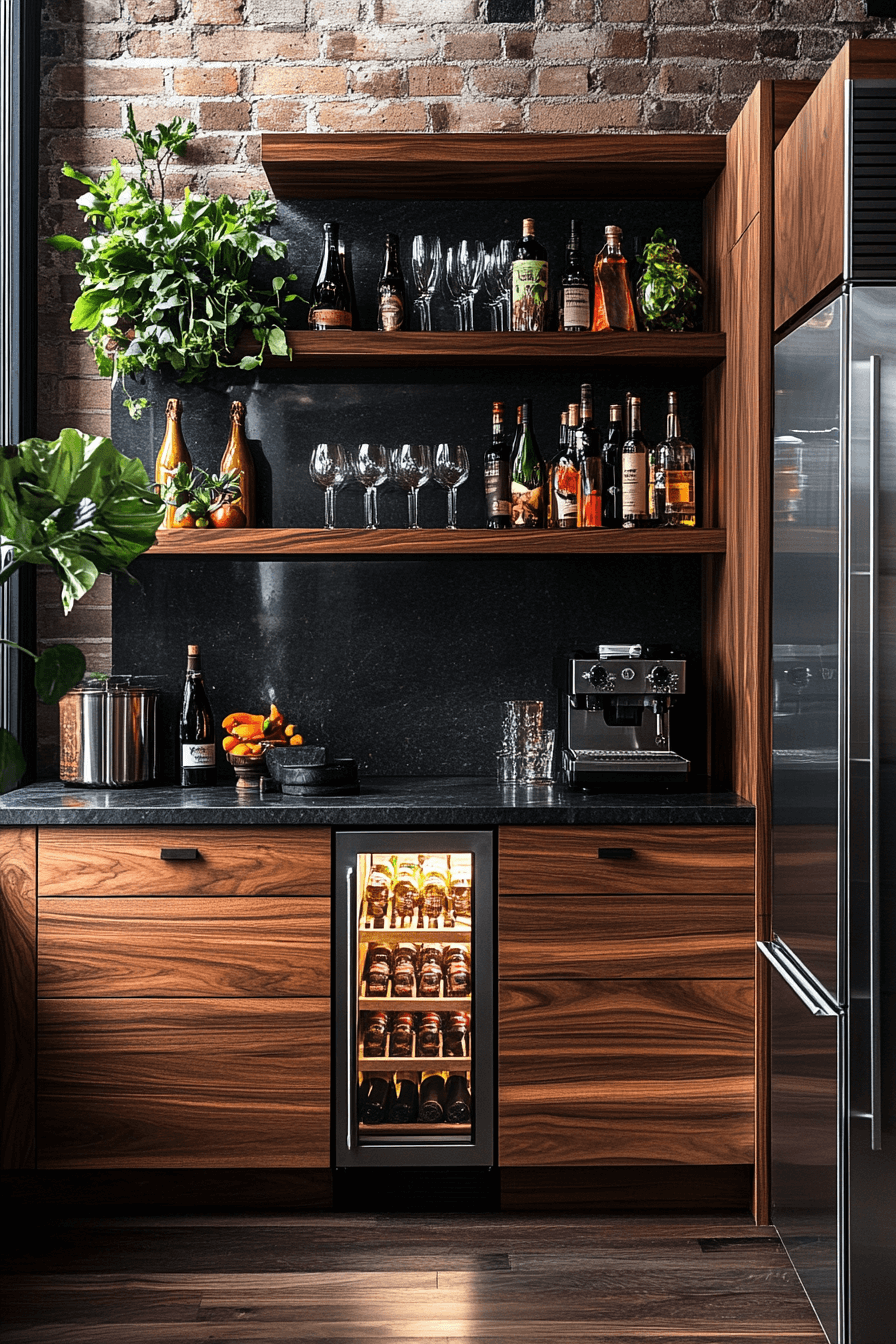 dark walnut kitchen cabinets