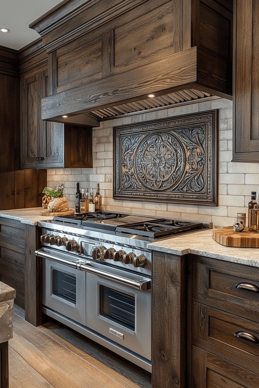 dark oak kitchen cabinets