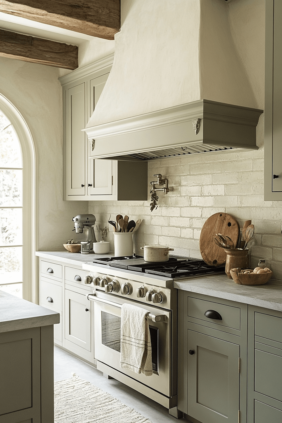 clary sage kitchen cabinets
