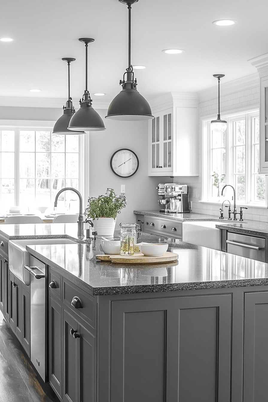 charcoal gray kitchen cabinets