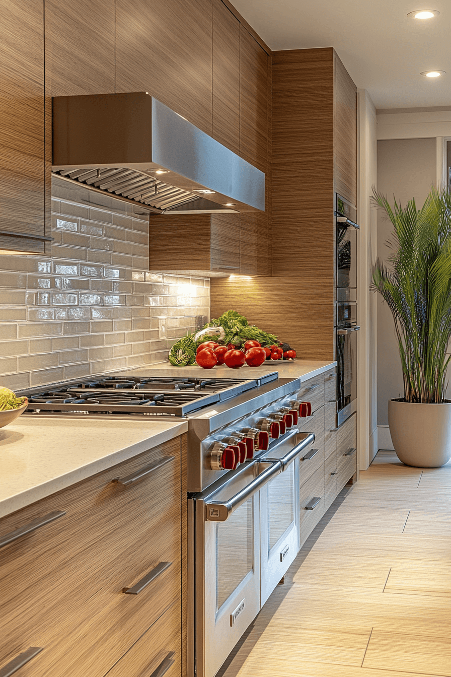 light brown cabinets kitchen