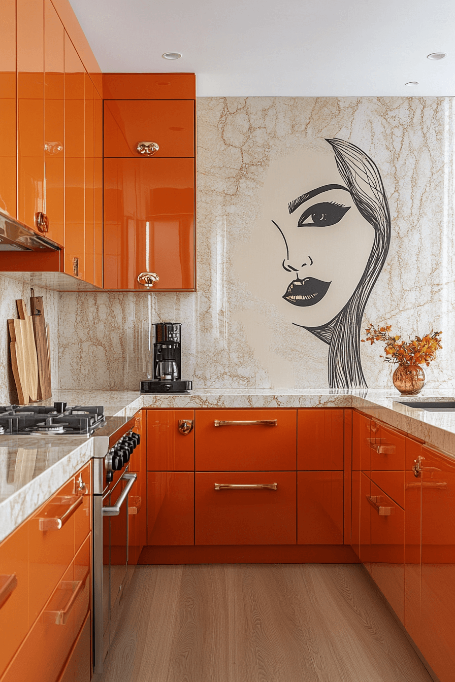 terracotta kitchen cabinets