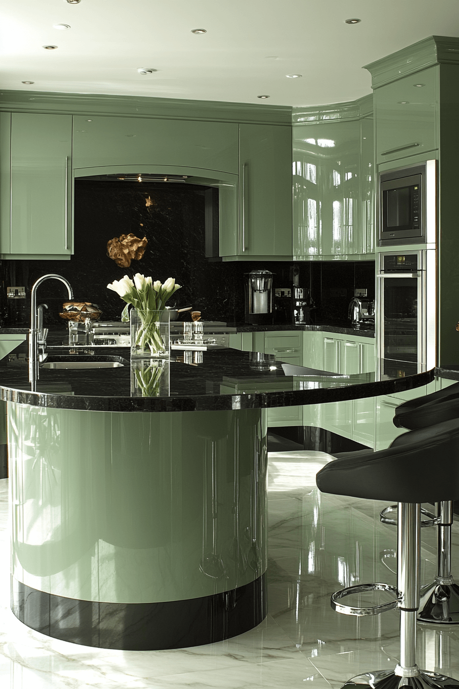 clary sage kitchen cabinets