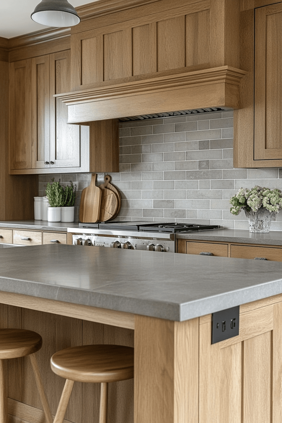 light brown cabinets kitchen