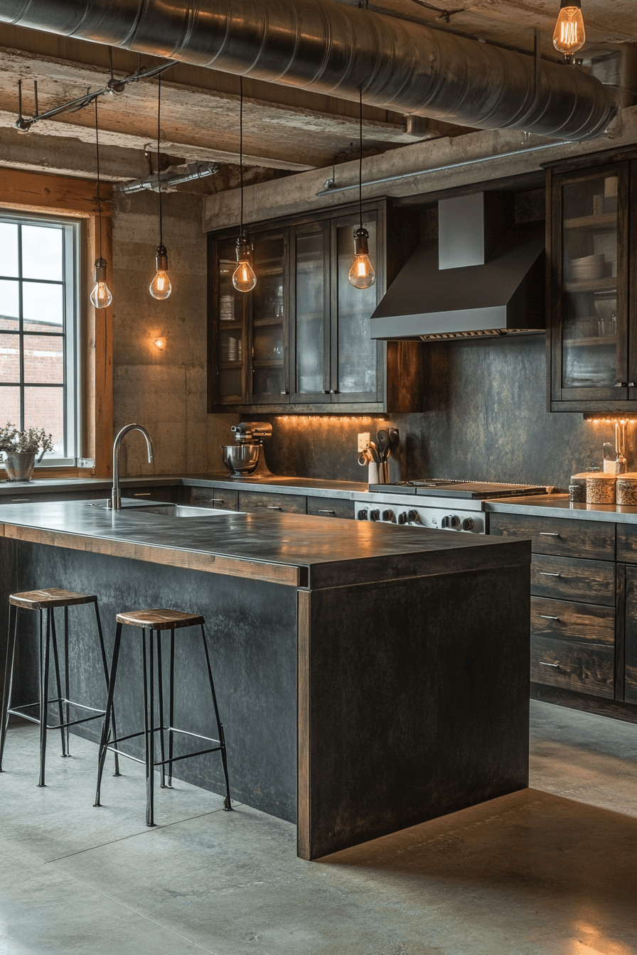 dark oak kitchen cabinets