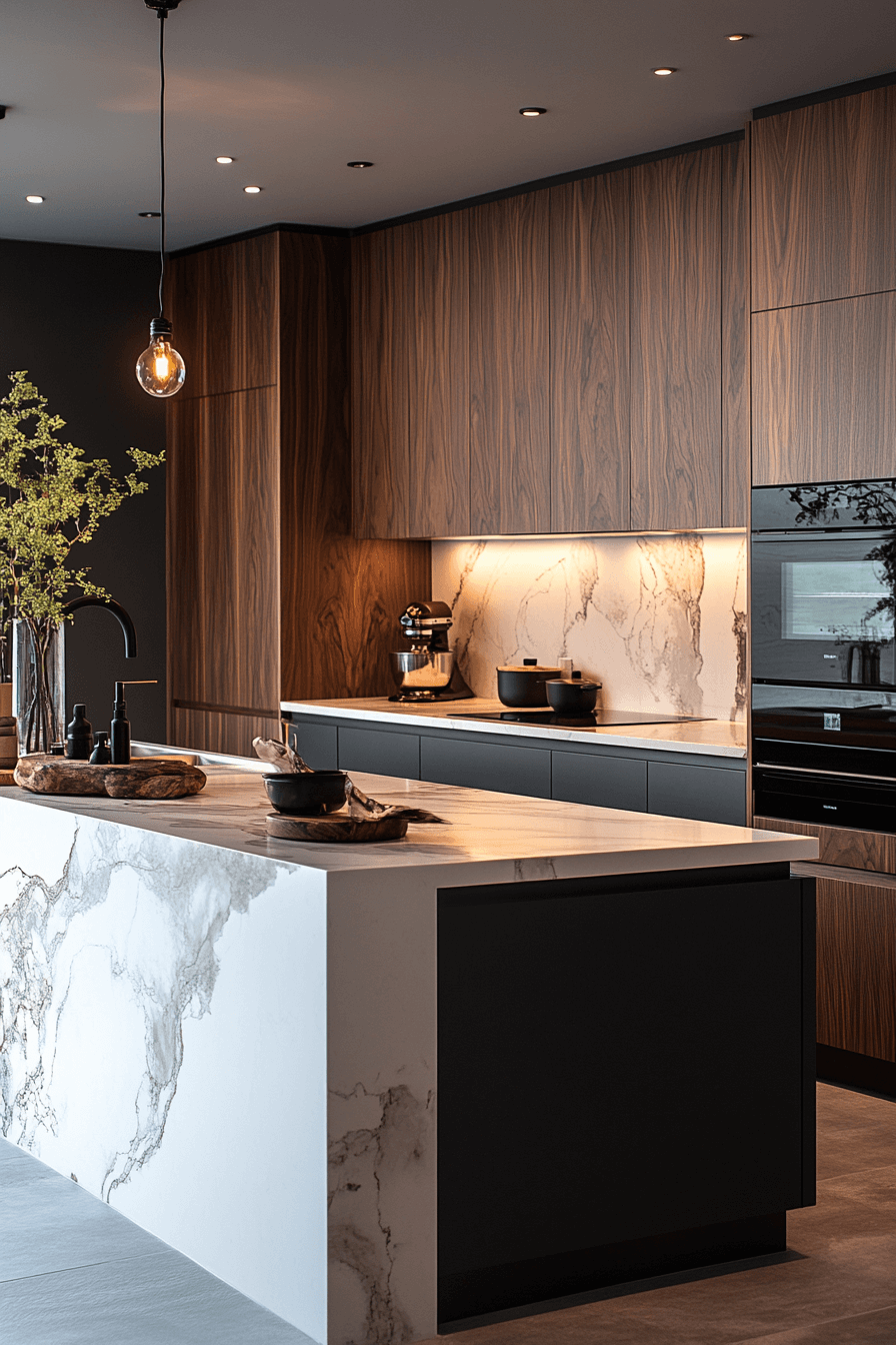 dark oak kitchen cabinets