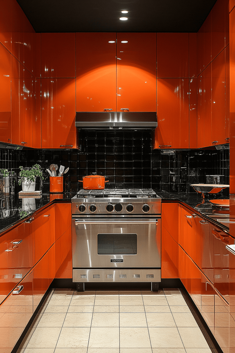 terracotta kitchen cabinets