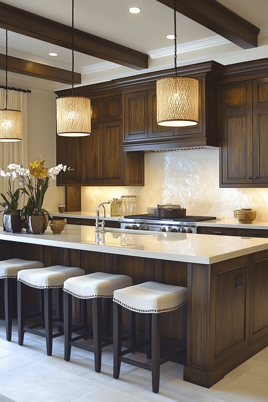 dark walnut kitchen cabinets