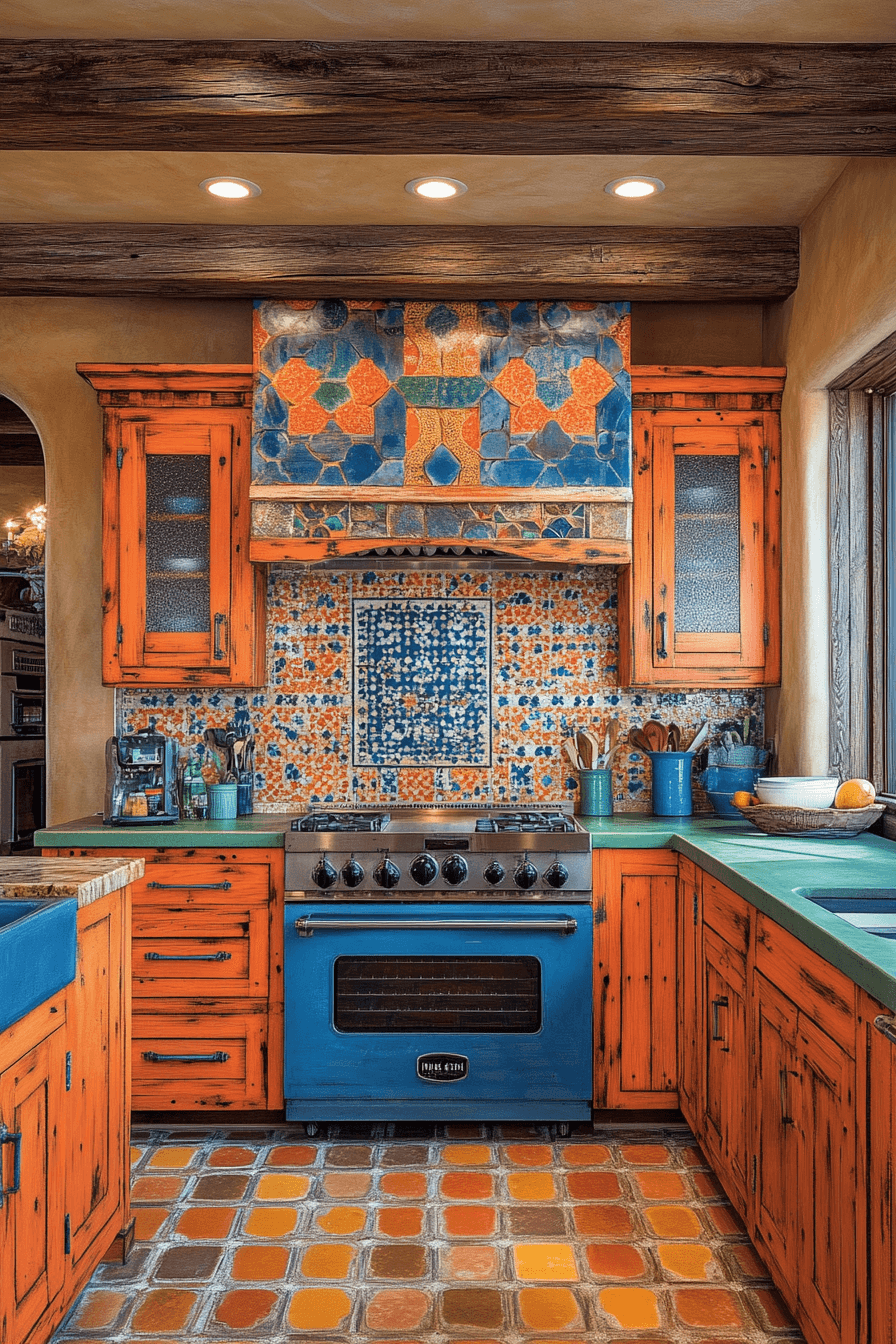 terracotta kitchen cabinets