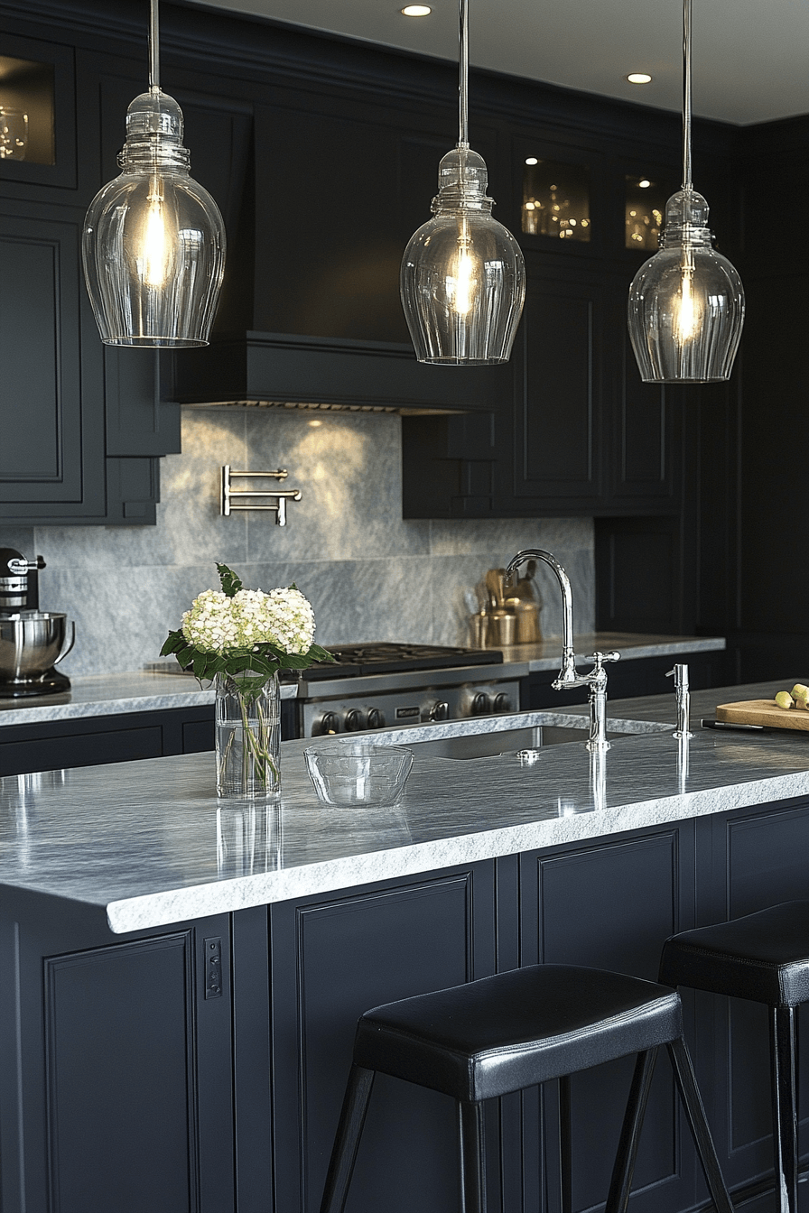 charcoal kitchen cabinets