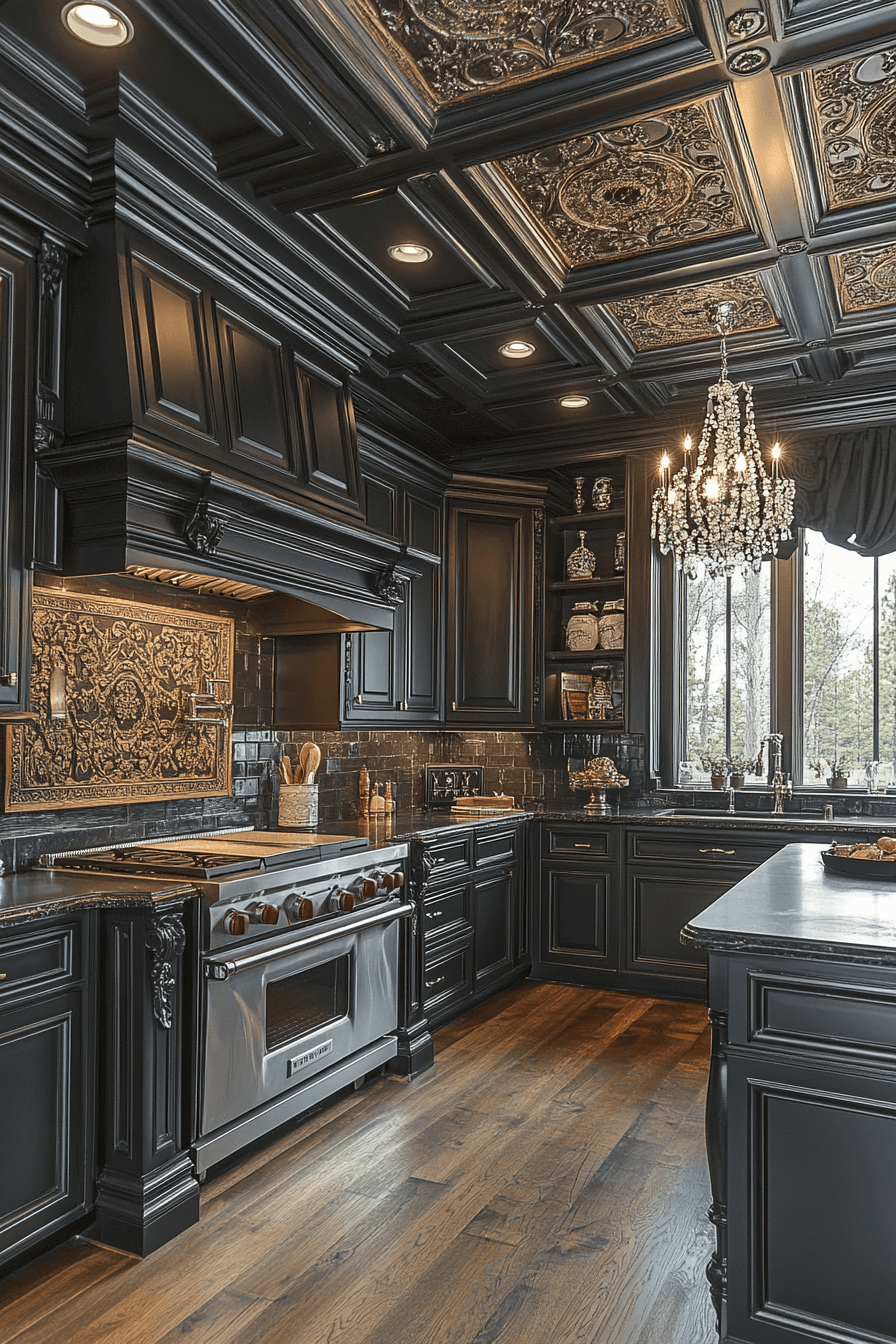 charcoal gray kitchen cabinets