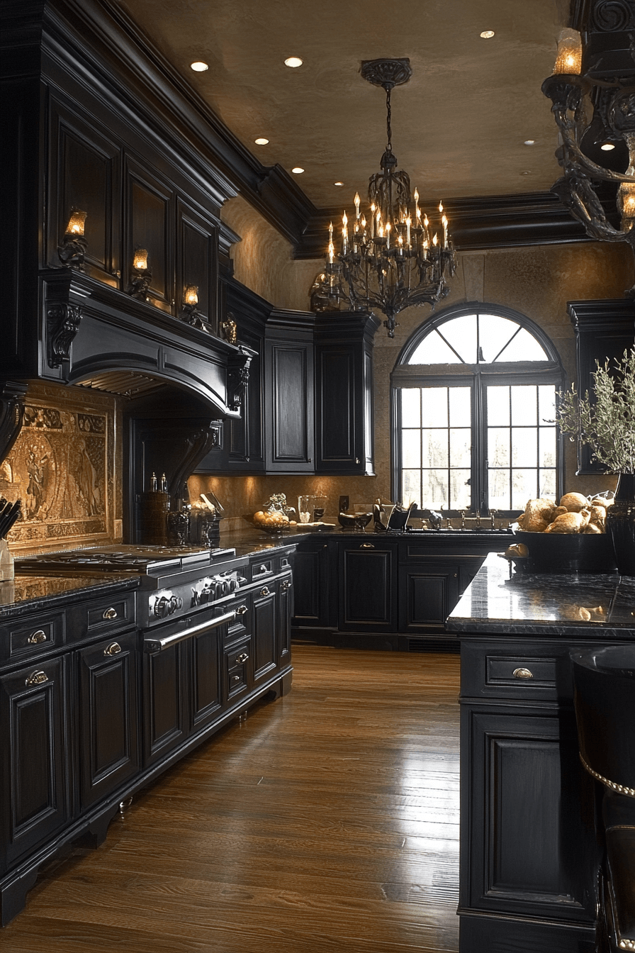 dark oak kitchen cabinets