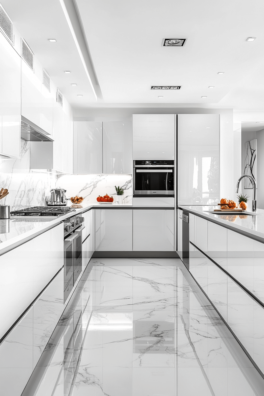 high gloss kitchen cabinets