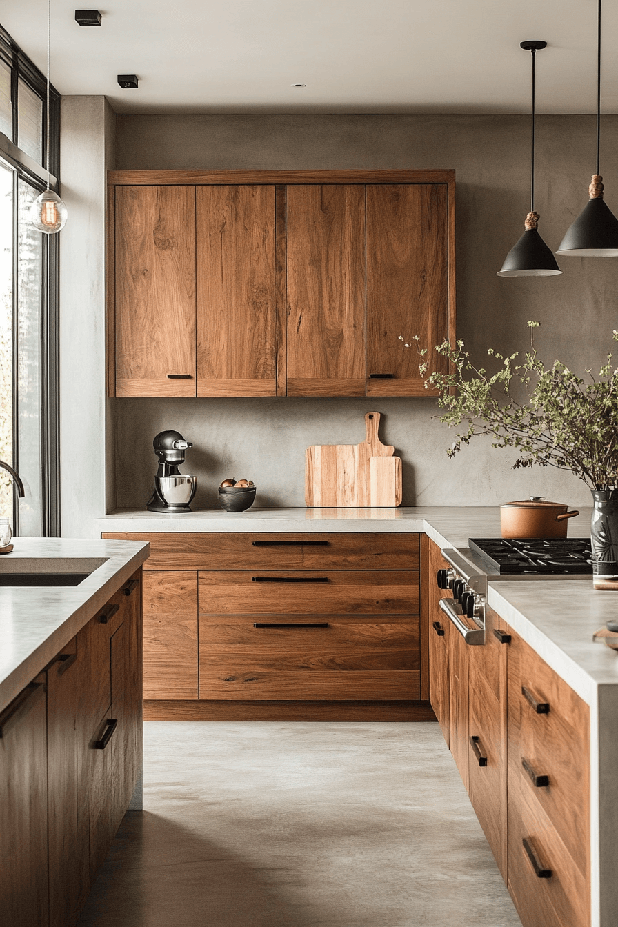 light brown cabinets kitchen