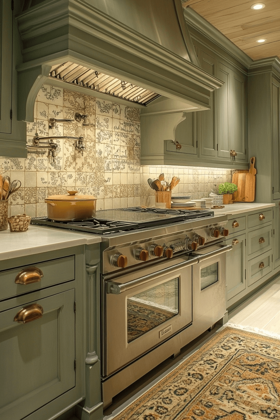 clary sage kitchen cabinets