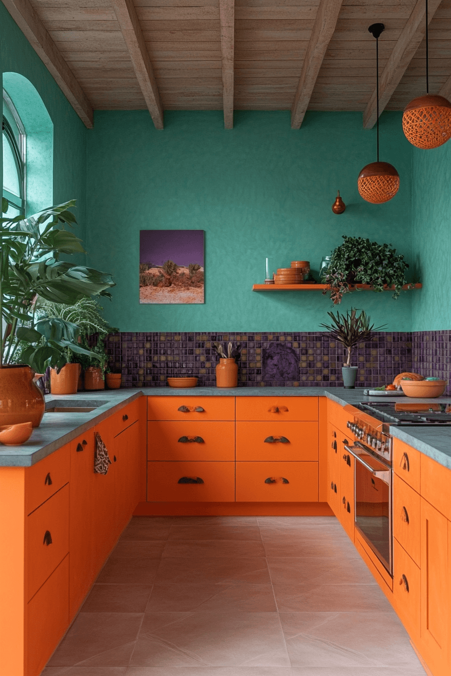 terracotta kitchen cabinets