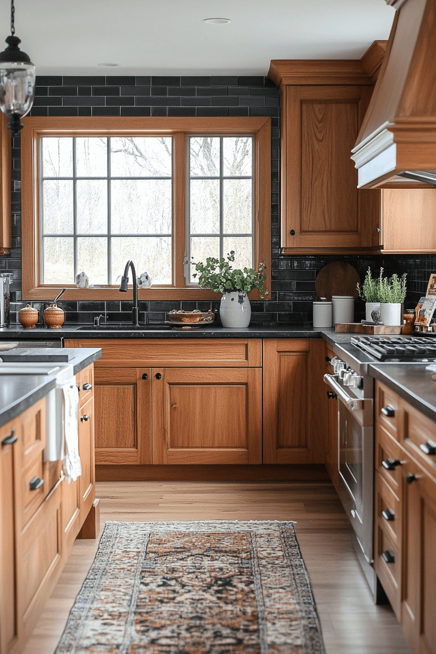 light brown cabinets kitchen