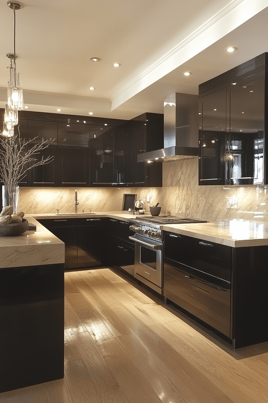dark oak kitchen cabinets