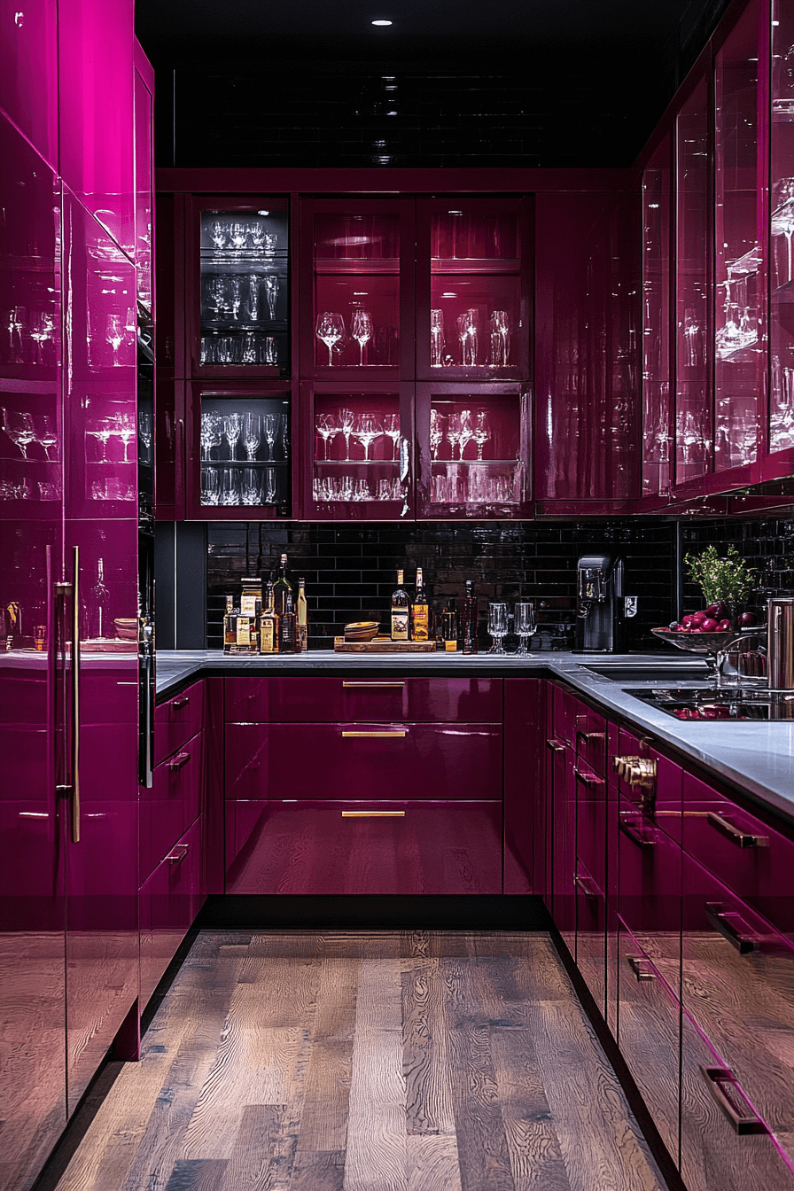 high gloss kitchen cabinets