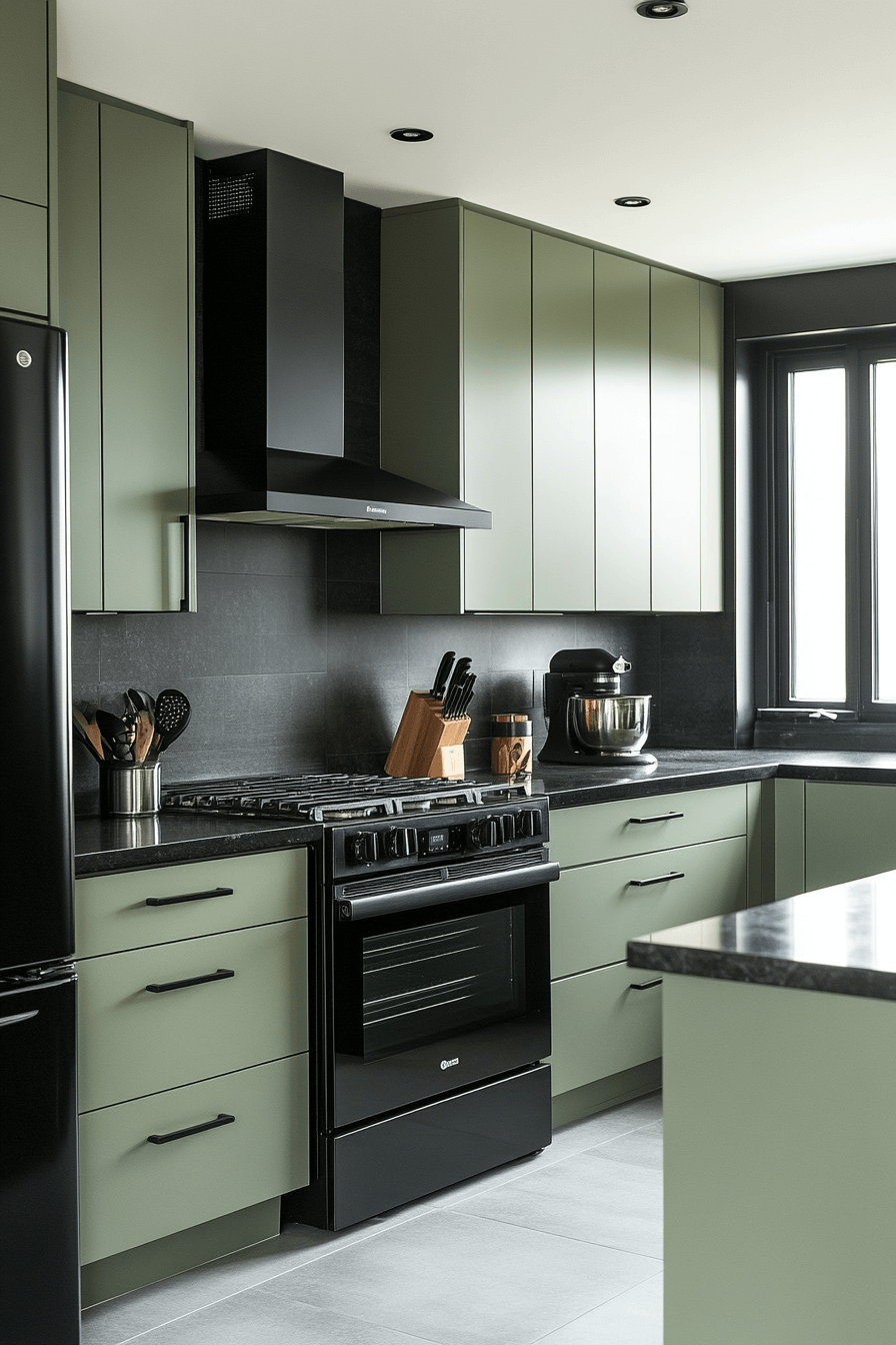 clary sage kitchen cabinets