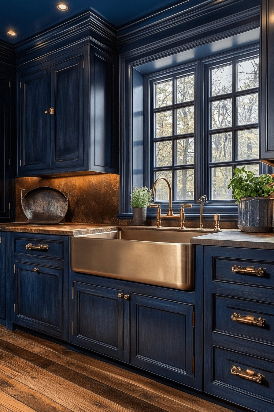 dark walnut kitchen cabinets