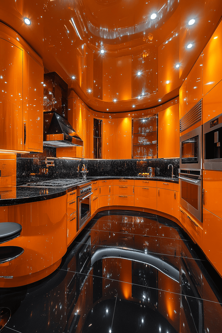terracotta kitchen cabinets