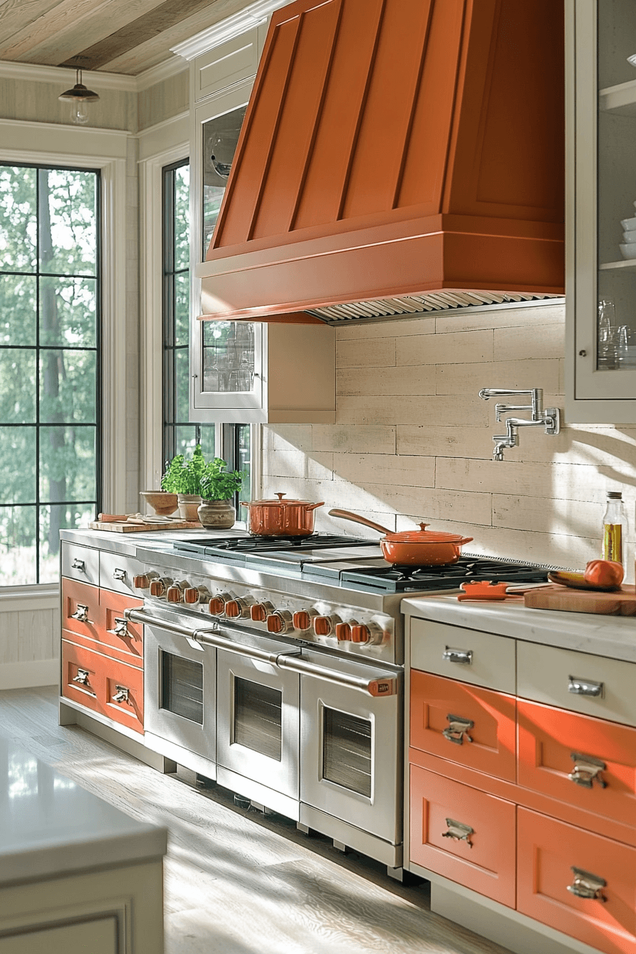 terracotta kitchen cabinets