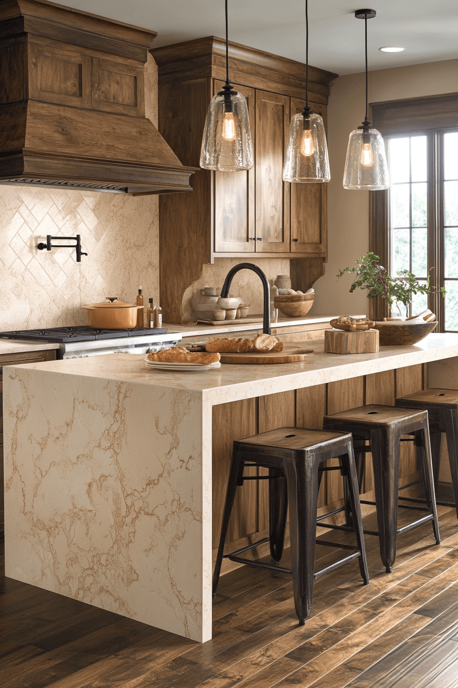 light brown cabinets kitchen