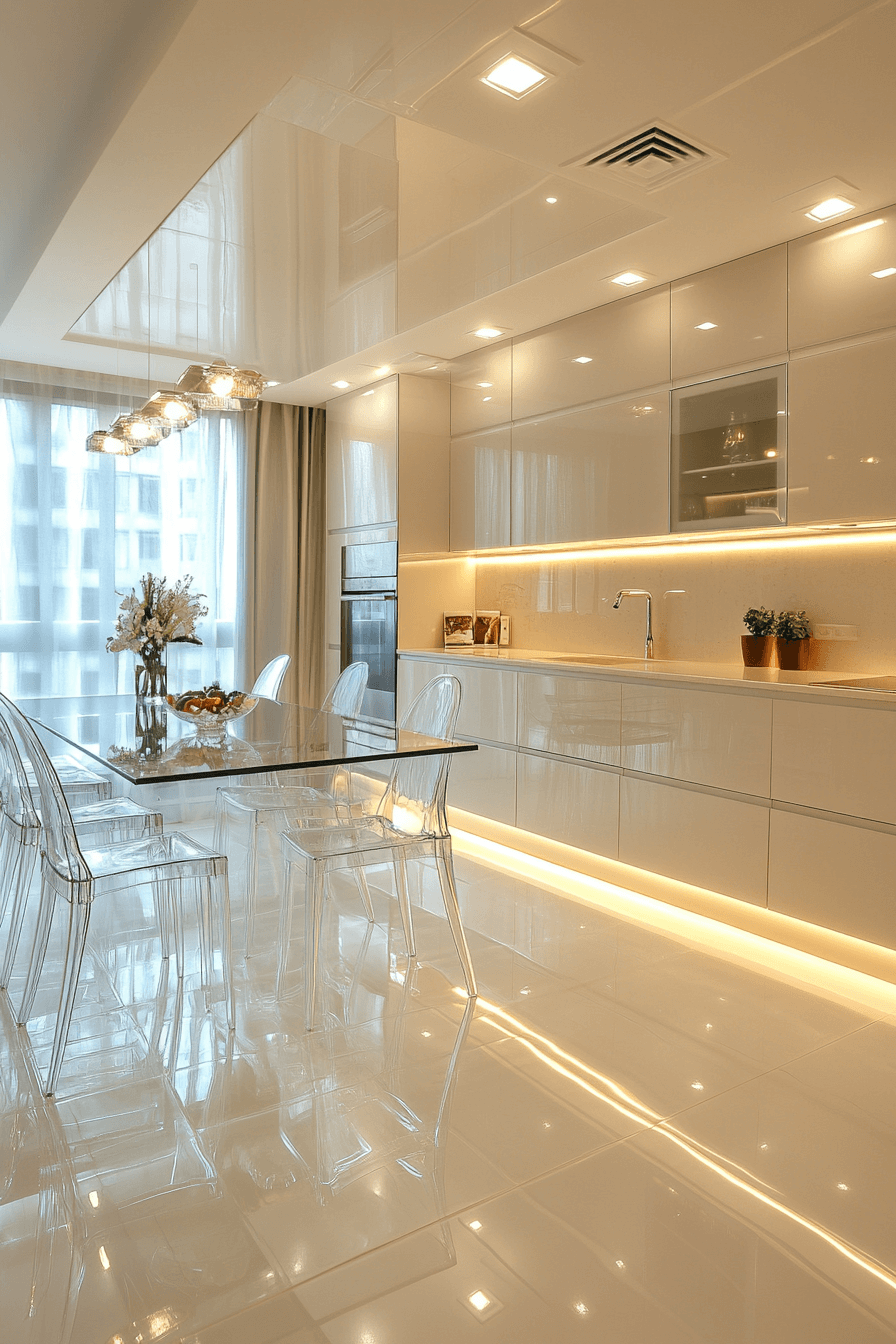 high gloss kitchen cabinets