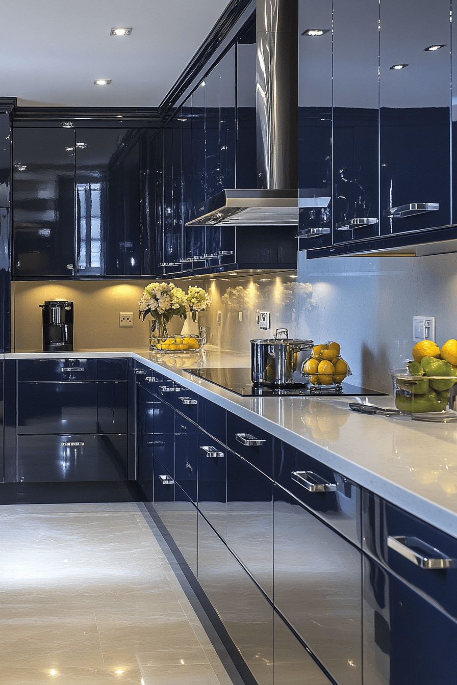 high gloss kitchen cabinets