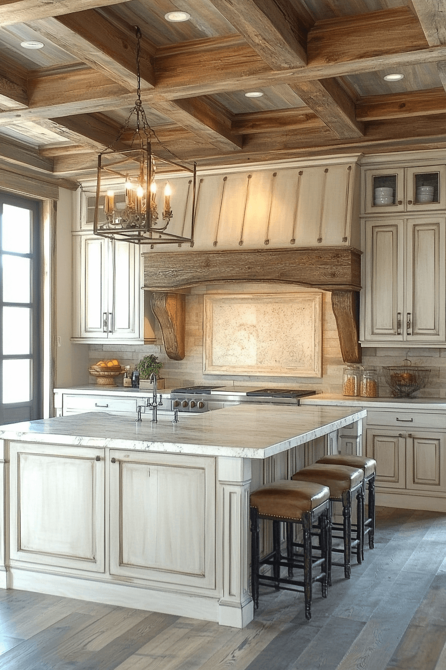 white and wood kitchen cabinets