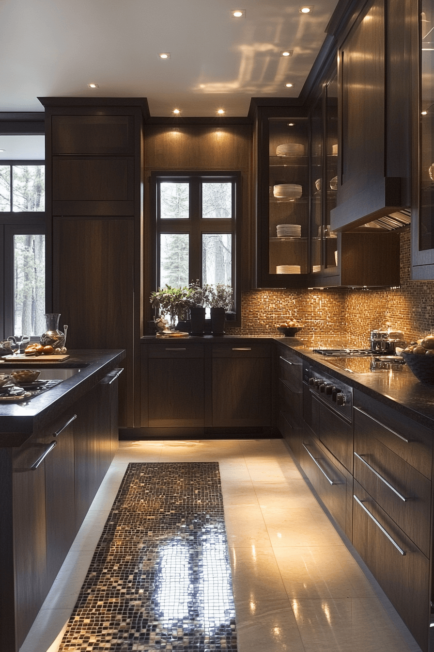 dark oak kitchen cabinets