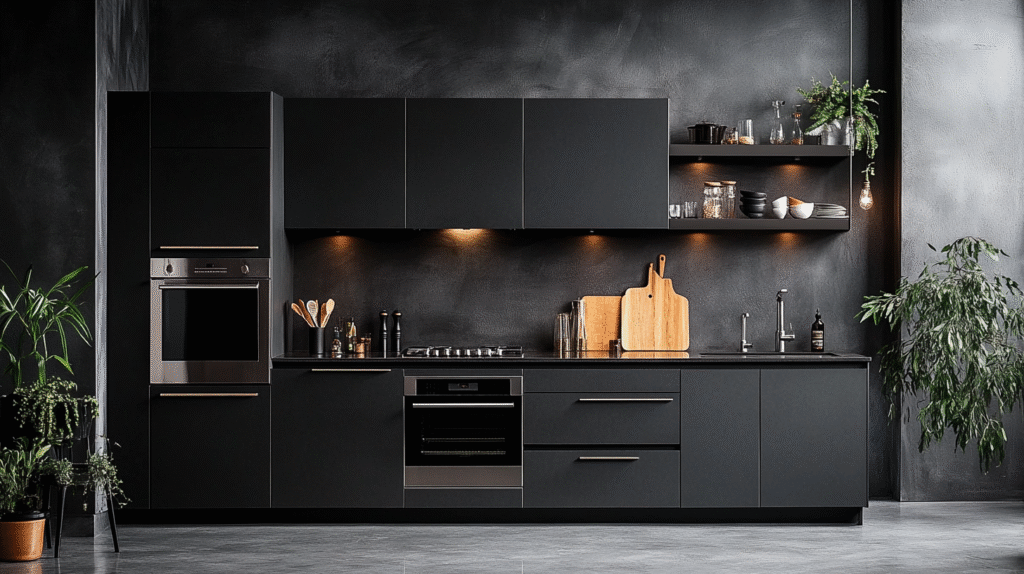 charcoal kitchen cabinets