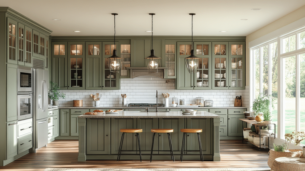 clary sage kitchen cabinets