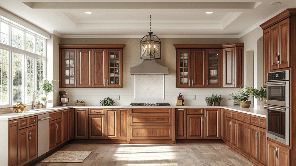 light brown cabinets kitchen