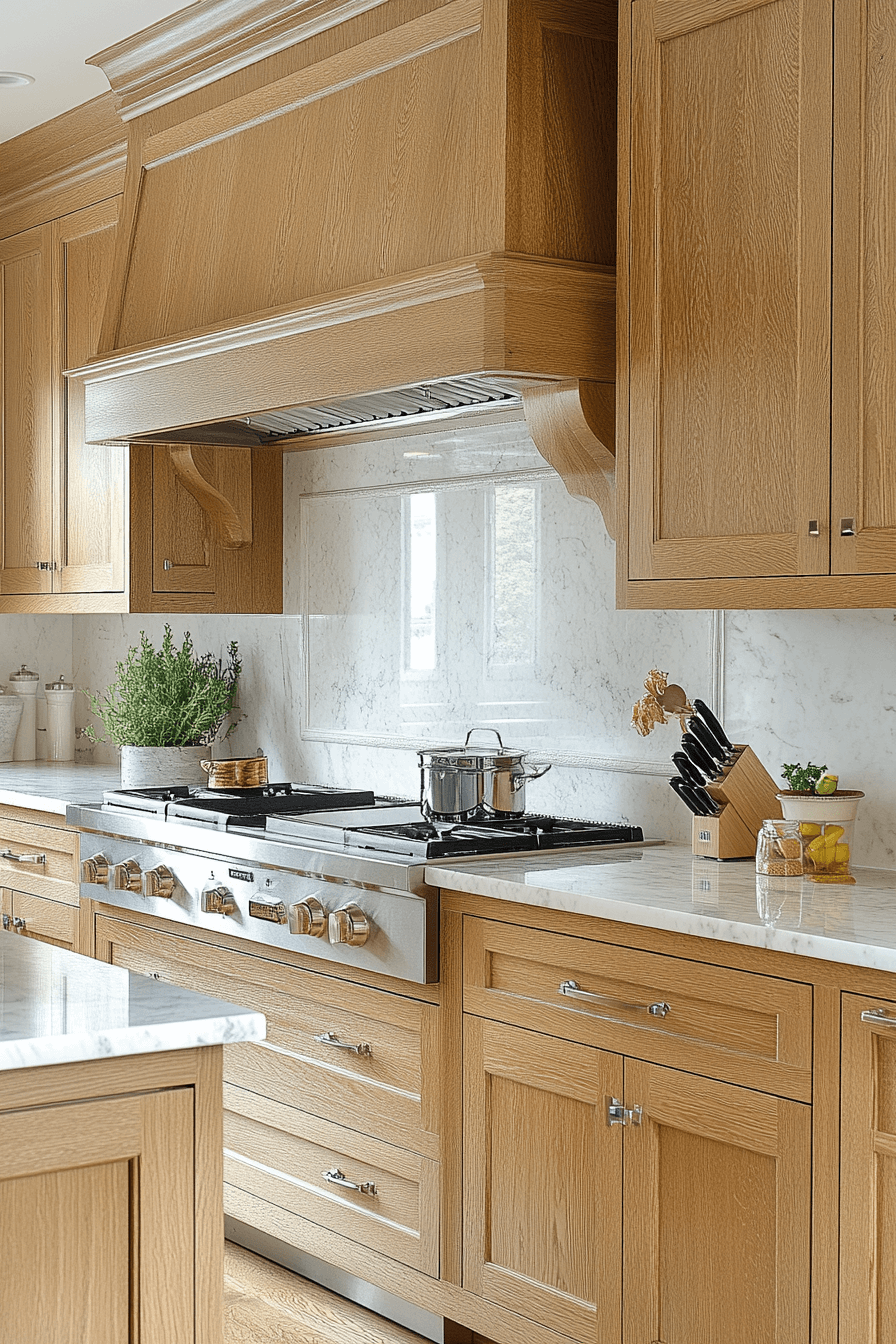 golden oak kitchen cabinets