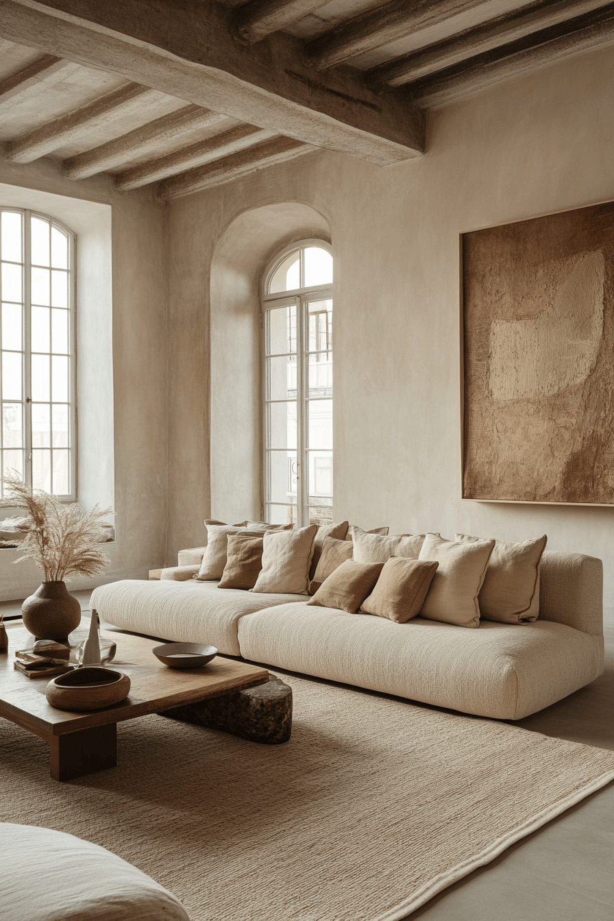 beige couch living room