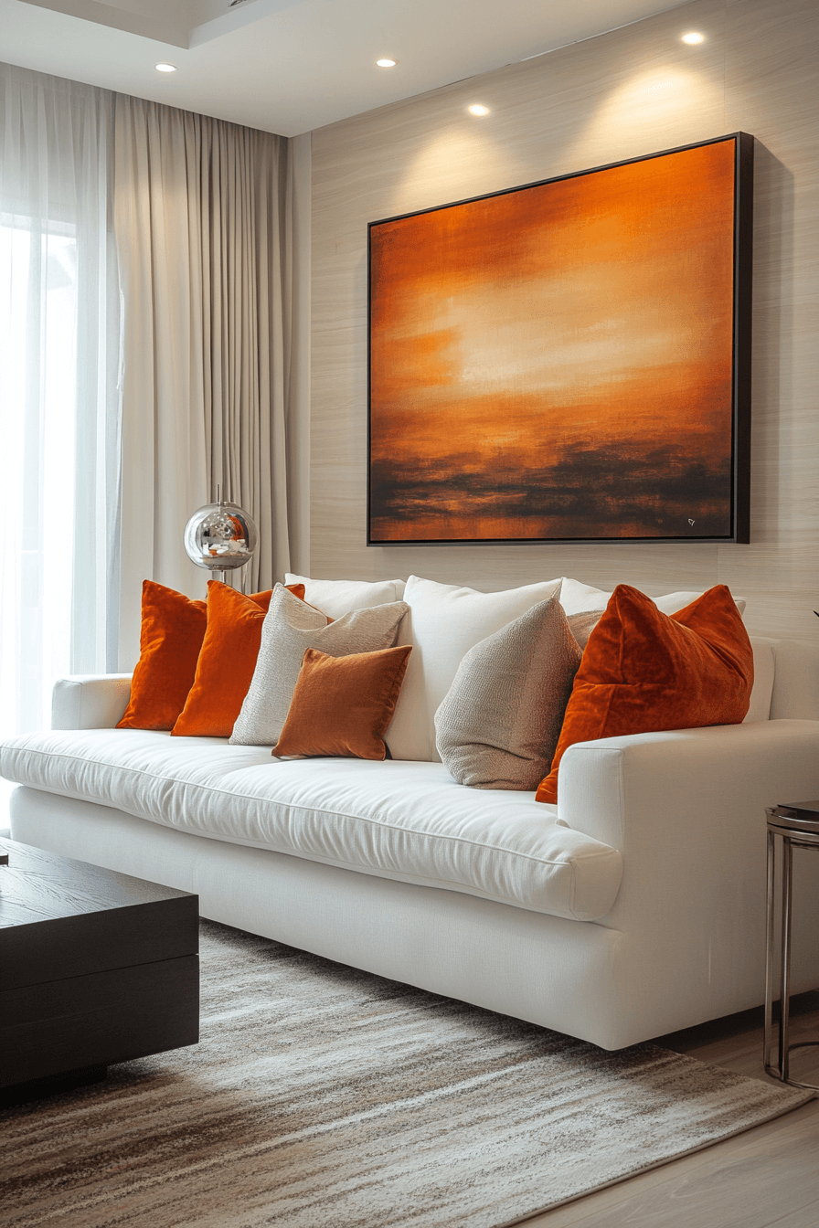 white couch living room