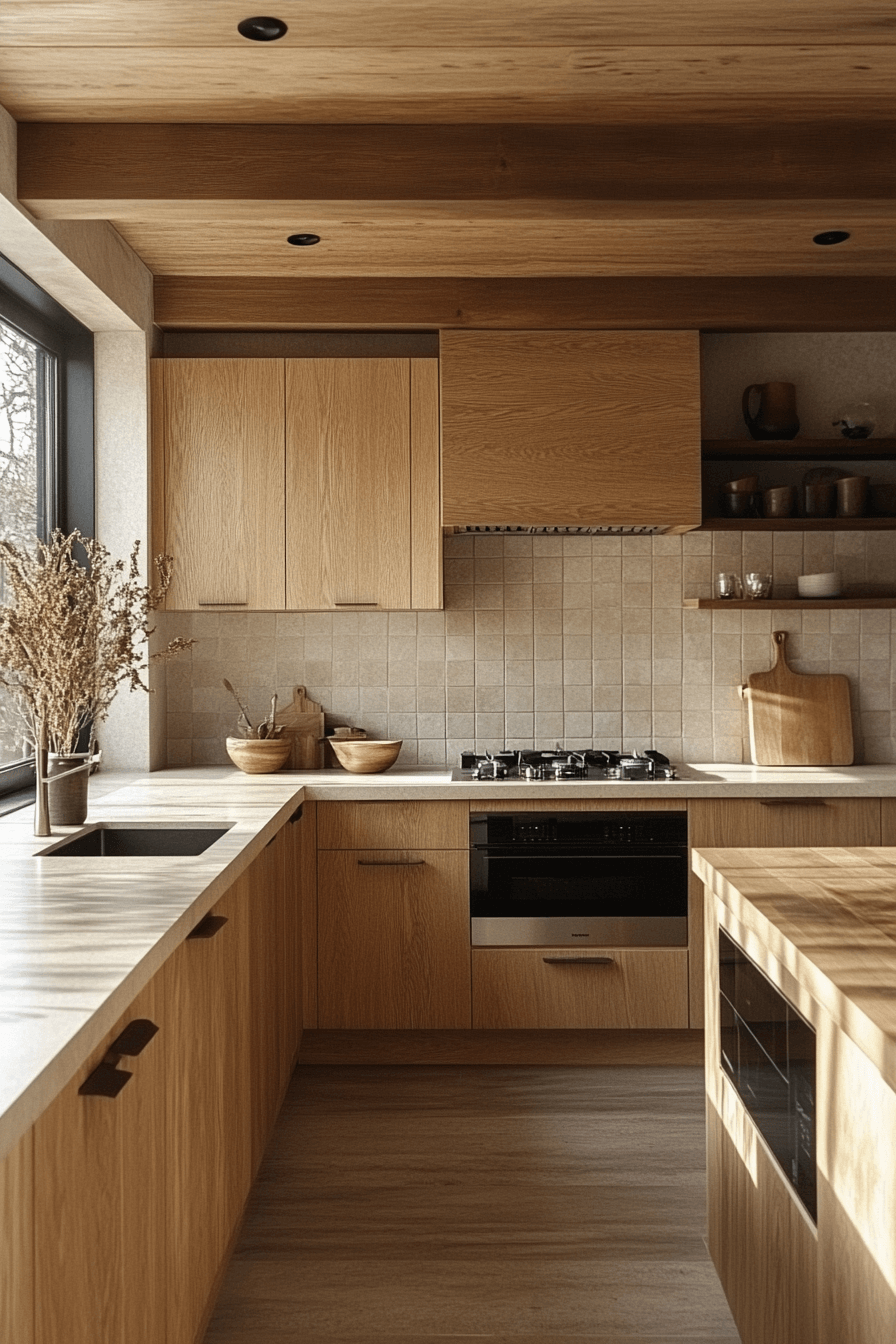 light oak kitchen cabinets