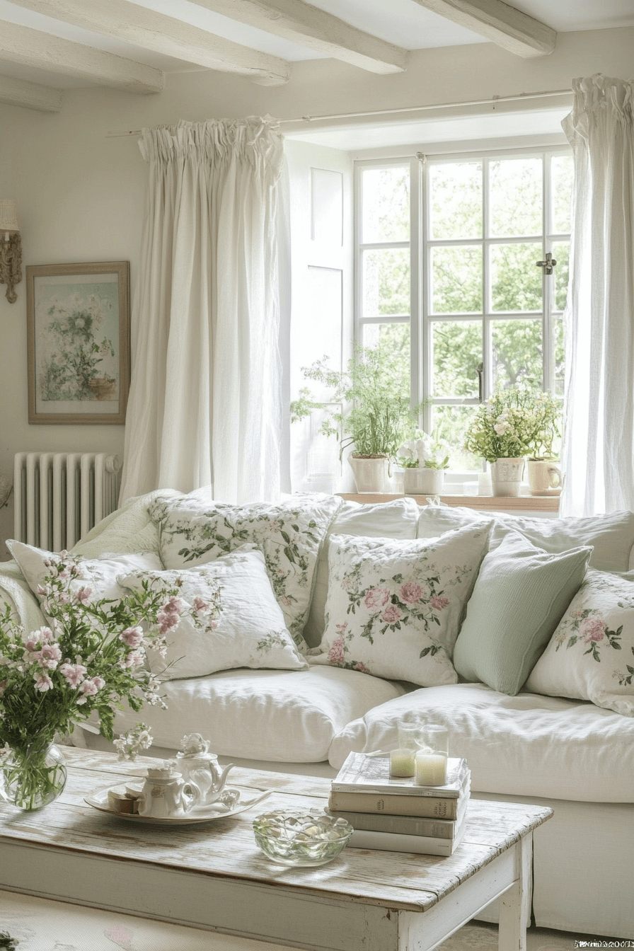 granny chic decor living room