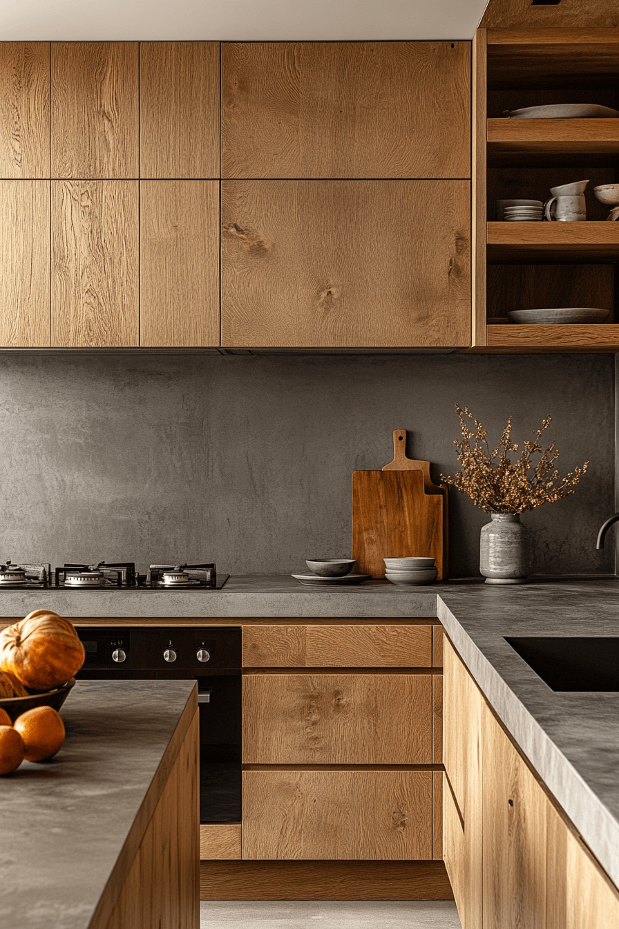 pale oak kitchen cabinets