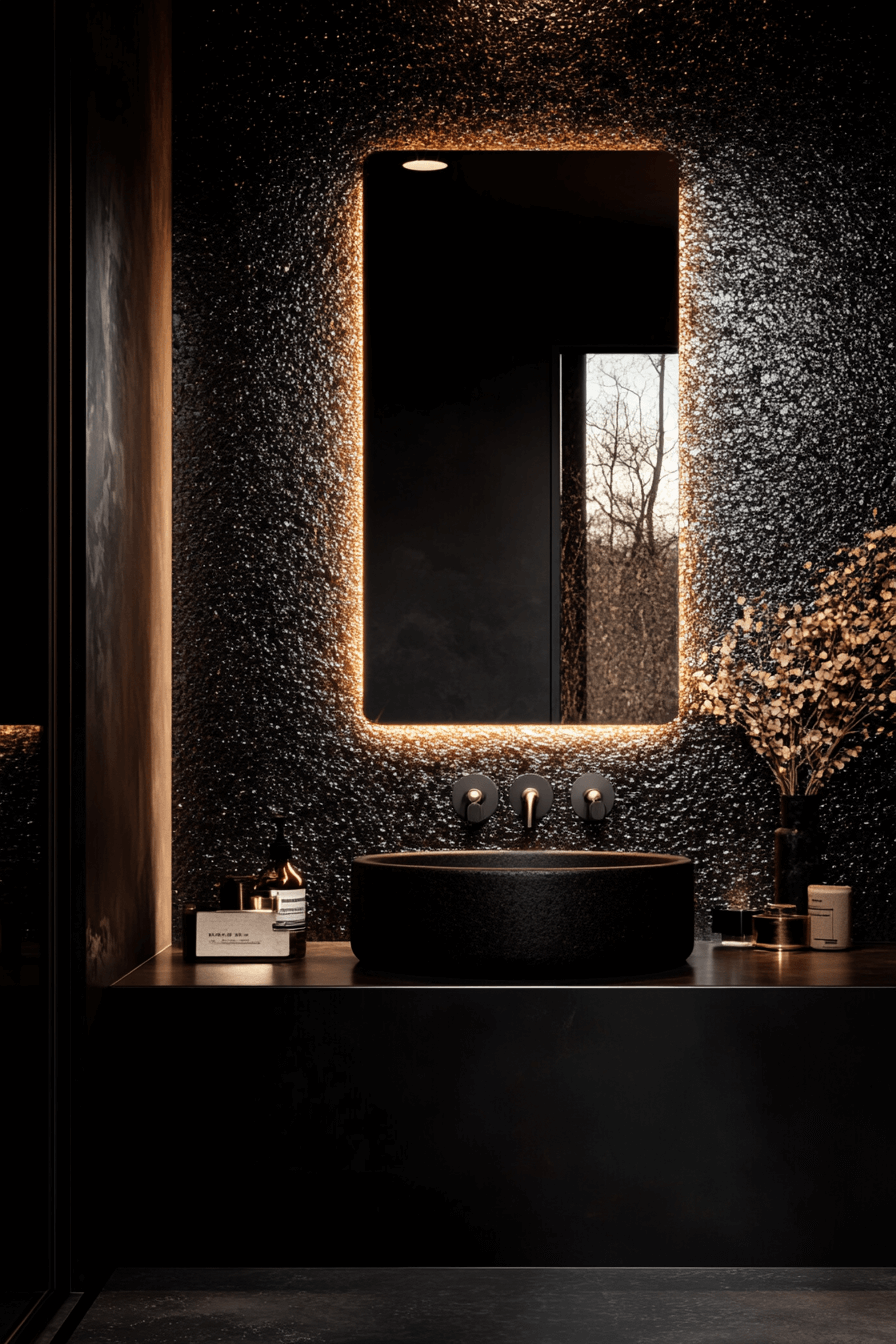 moody powder room
