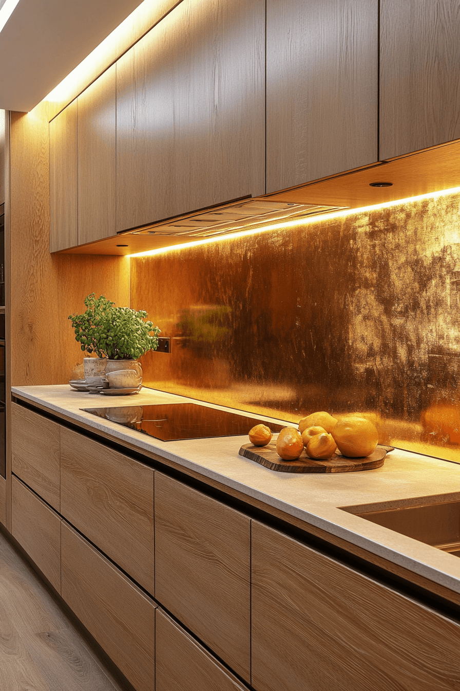golden oak kitchen cabinets