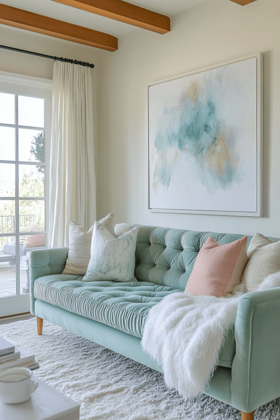 green couch living room ideas